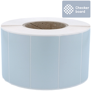 Checkerboard Labels, silver, matte, permanent adhesive, on 76.2 mm roll core - View Assortment