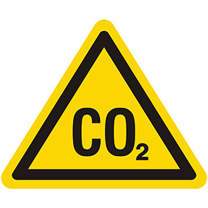 Caution Sign: Danger Carbon Dioxide (CO2)