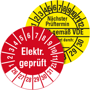 Inspection Labels for Electrical Equipment - View Assortment