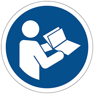 Mandatory Sign: Read the Manual - View Assortment