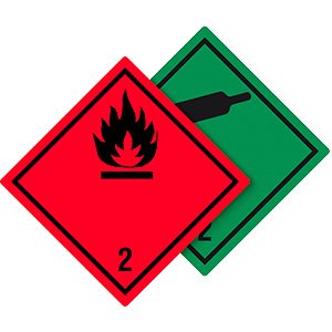 Dangerous Goods Labels Class 2 - View Assortment