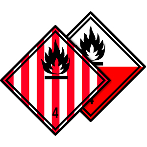 Dangerous Goods Labels Class 4 - View Assortment