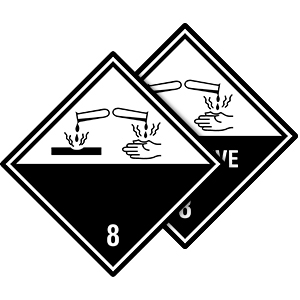 Dangerous Goods Labels Class 8 - View Assortment