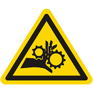 Caution Sign: Rotating Parts, Entanglement Hazard