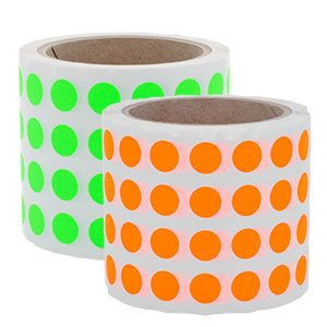 Round Paper Marking Labels, Ø 15 mm, permanent adhesive - View Assortment