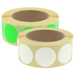 Round Paper Marking Labels, Ø 40 mm, permanent adhesive - View Assortment