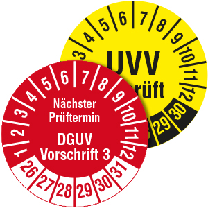 Inspection Labels According to Regulations - View Assortment