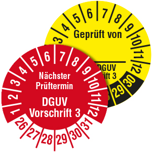 Inspection Date Labels: DGUV - on Roll - View Assortment