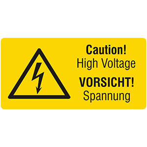 Warning Label: Caution! High Voltage