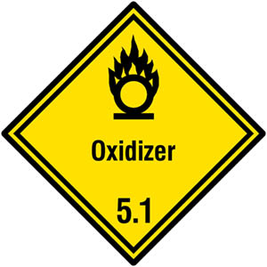 Dangerous Goods Labels Class 5.1, Oxidizer - View Assortment
