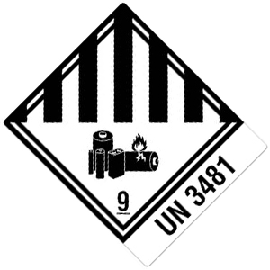 Transportation Labels: Lithium Ion Batteries (UN Numer 3481) - View Assortment