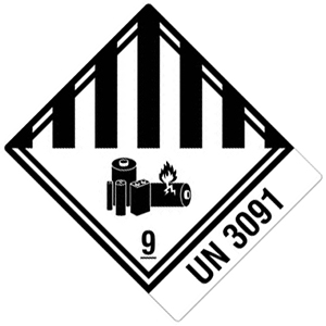 Transportation Labels: Lithium Metall Batteries (UN Nummer 3091) - View Assortment
