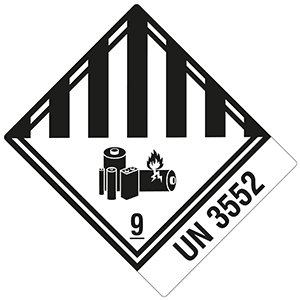 Transportation Labels: Sodium-ion Batteries (UN Number 3552) - View Assortment