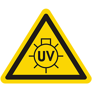 Caution Sign: Hazard of UV Radiation