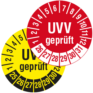 Inspection Date Labels: UVV - on Roll - View Assortment
