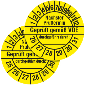 Inspection Date Labels: VDE - on Roll - View Assortment