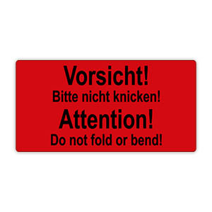 Attention - Do not Fold or Bend - View Assortment
