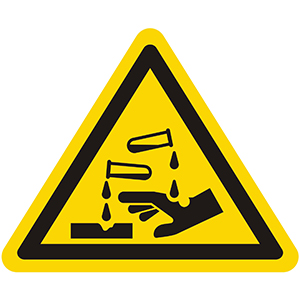 Caution Sign: Corrosive Materials