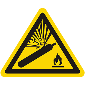 Caution Sign: Gas Bottles