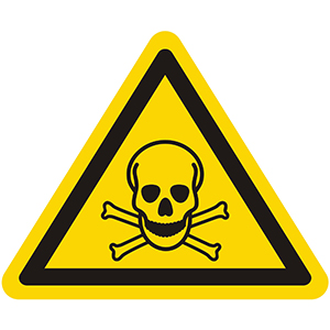 Caution Sign: Toxic or Very Toxic Materials