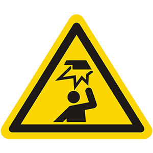 Caution Sign: Head Injury Hazard