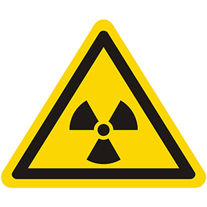 Caution Sign: Ionizing Radiation Risk