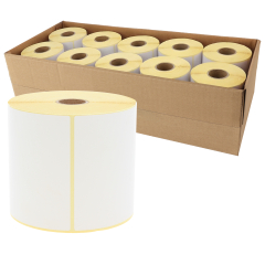 zebra compatible paper labels, 101.6 x 127 mm, 10 rolls per box - View Product