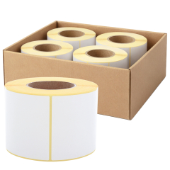 zebra compatible paper labels, 101.6 x 203.2 mm, 4 rolls per box - View Product