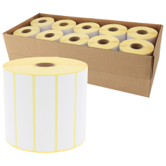 zebra compatible paper labels, 101.6 x 25.4 mm, 10 rolls per box - View Product