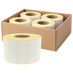 zebra compatible paper labels, 101.6 x 38.1 mm, 4 rolls per box - View Product