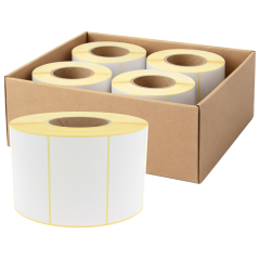 zebra compatible paper labels, 101.6 x 63.5 mm, 4 rolls per box - View Product