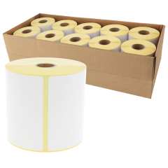 zebra compatible paper labels, 101.6 x 76.2 mm, 10 rolls per box - View Product