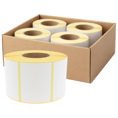 zebra compatible paper labels, 101.6 x 76.2 mm, 4 rolls per box - View Product