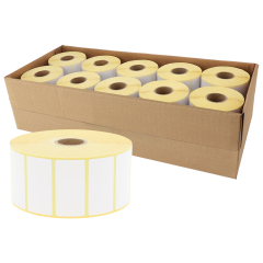 zebra compatible paper labels, 50.8 x 25.4 mm, 10 rolls per box - View Product
