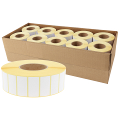 zebra compatible paper labels, 50.8 x 25.4 mm, 10 rolls per box - View Product