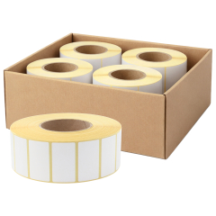 zebra compatible paper labels, 57.15 x 31.75 mm, 4 rolls per box - View Product