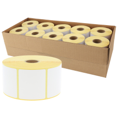 zebra compatible paper labels, 57.15 x 50.8 mm, 10 rolls per box - View Product