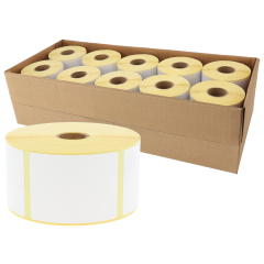 zebra compatible paper labels, 57.15 x 76.2 mm, 10 rolls per box - View Product