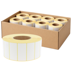 zebra compatible paper labels, 70 x 32 mm, 8 rolls per box - View Product