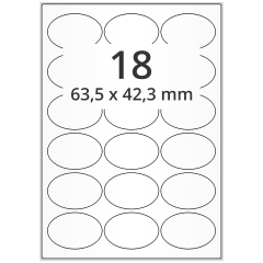 high gloss inkjet labels, 63.5 x 42.3 mm - View Product