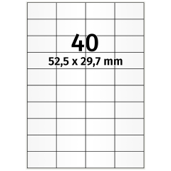 high gloss inkjet labels, 52.5 x 29.6 mm - View Product