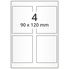high gloss inkjet labels, 90 x 120 mm - View Product