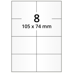 high gloss inkjet labels, 105 x 74 mm - View Product