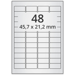 polyester labels, silver, 45.7 x 21.2 mm - View Product