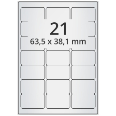 polyester labels, silver, 63.5 x 38.1 mm - View Product