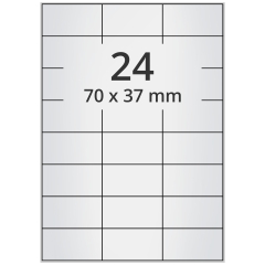 polyester labels, silver, 70 x 37 mm - View Product