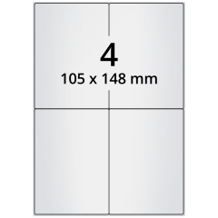 polyester labels, silver, 105 x 148 mm - View Product
