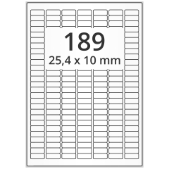 polyester labels, transparent, 25.4 x 10 mm - View Product