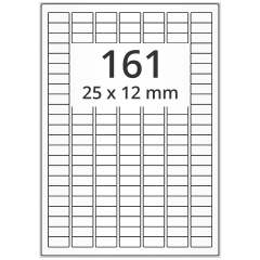 polyester labels, transparent, 25 x 12 mm - View Product