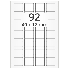 polyester labels, transparent, 40 x 12 mm - View Product
